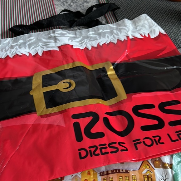 Giant Disney Store Christmas Holiday Tote Bag + 2 Ross Santa Totes Mickey Minnie - Picture 12 of 12